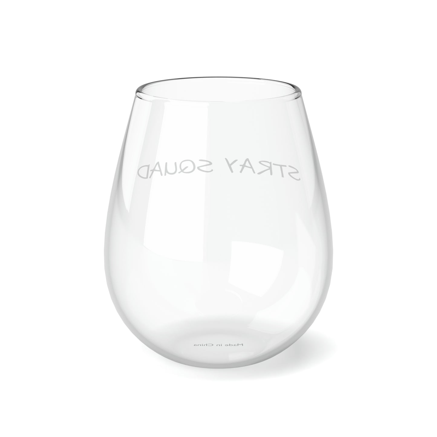 Stray Squad- Stemless Wine Glass, 11.75oz