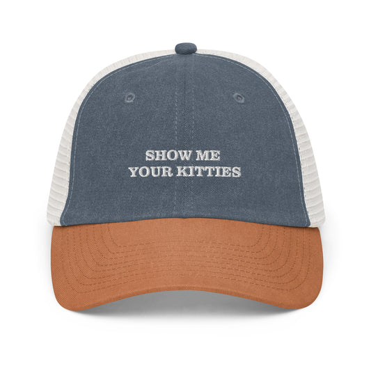 Show me your kitties -Pigment-dyed cap