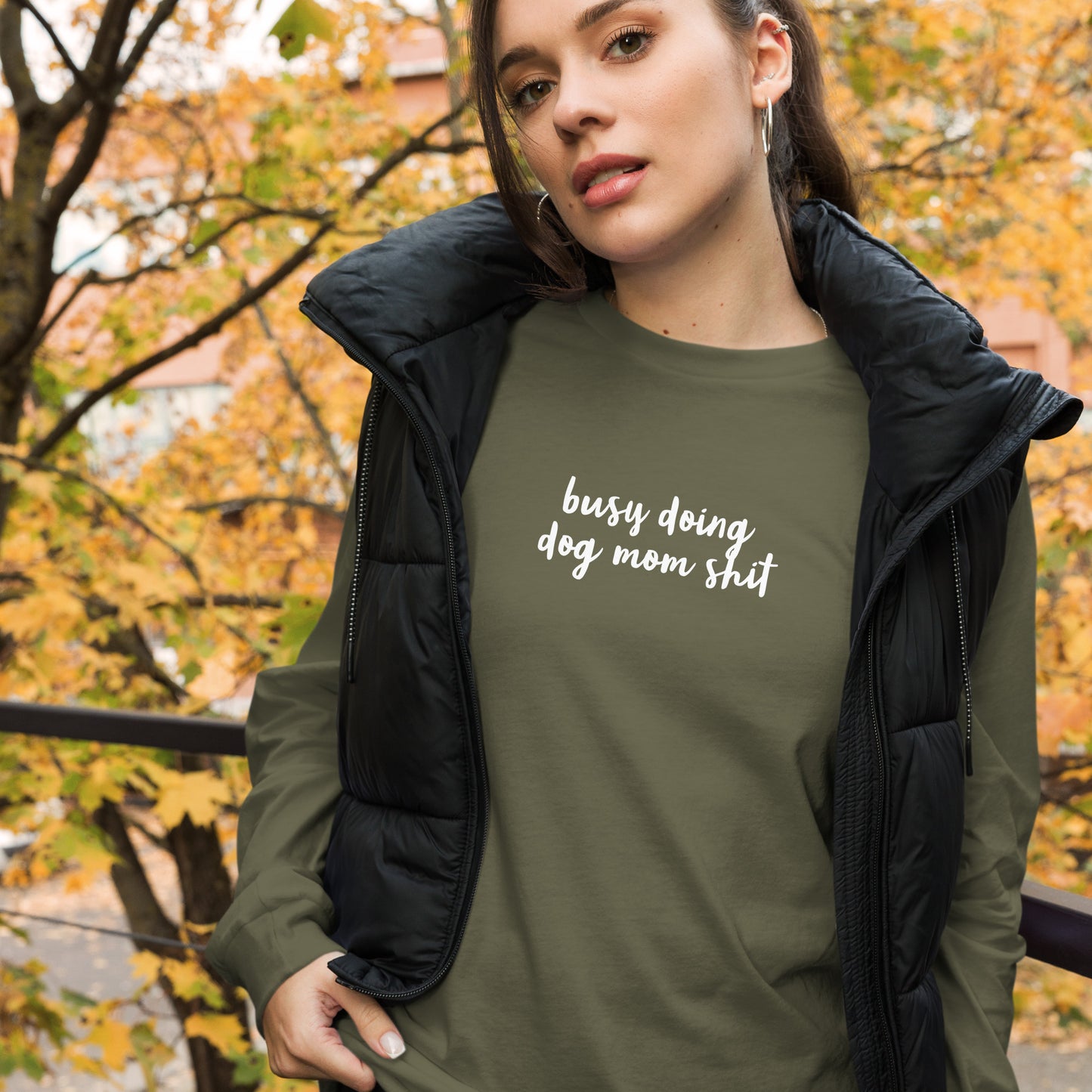 Dog Mom Sh*t- Unisex Long Sleeve Tee