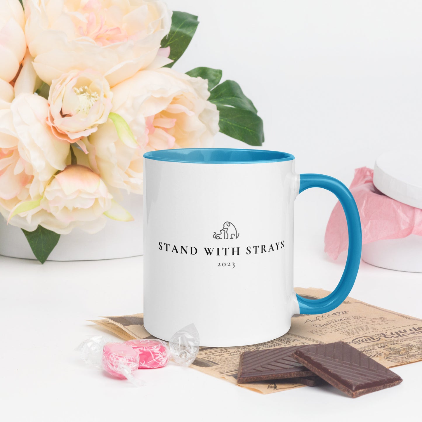 Stand with STrays-Mug with Color Inside