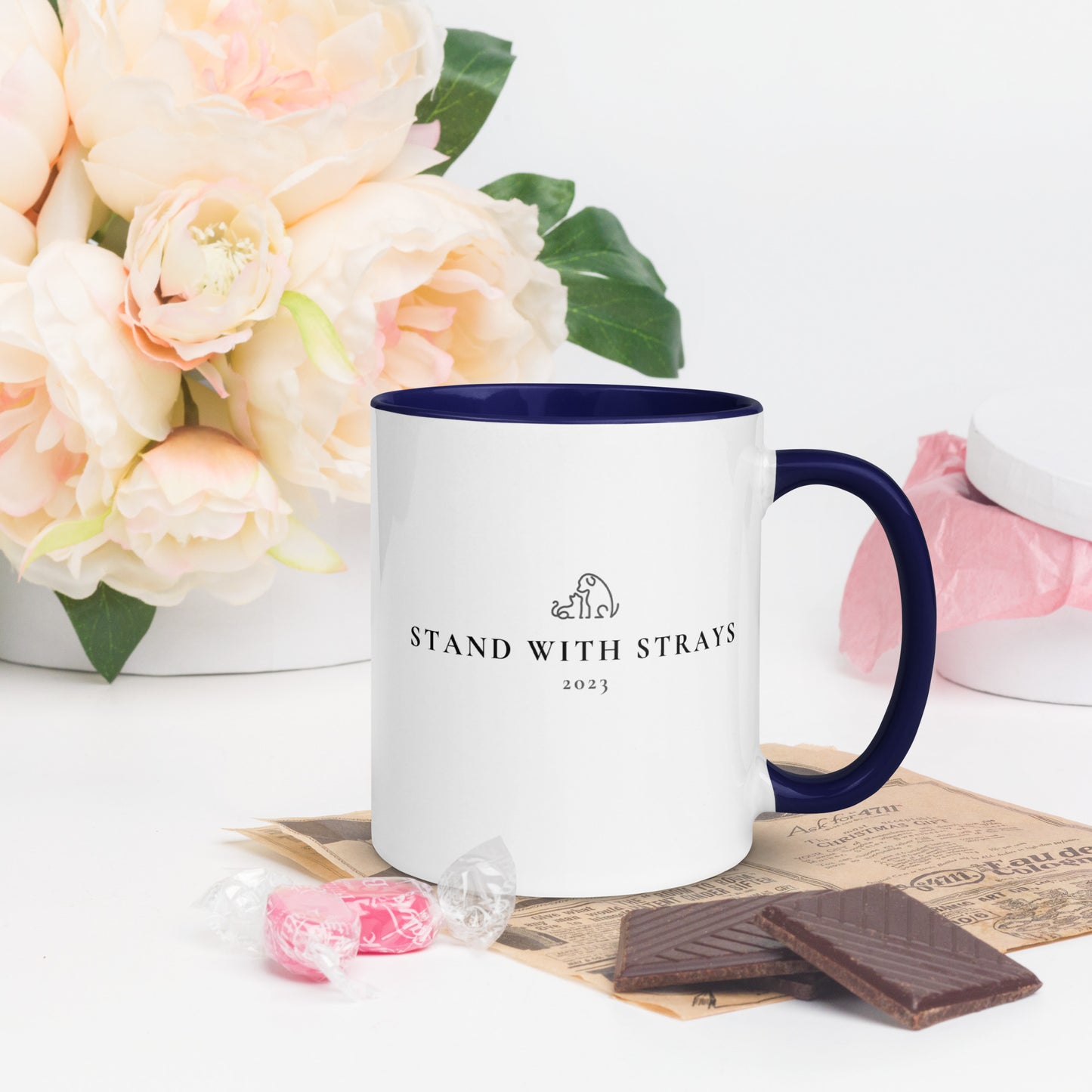 Stand with STrays-Mug with Color Inside