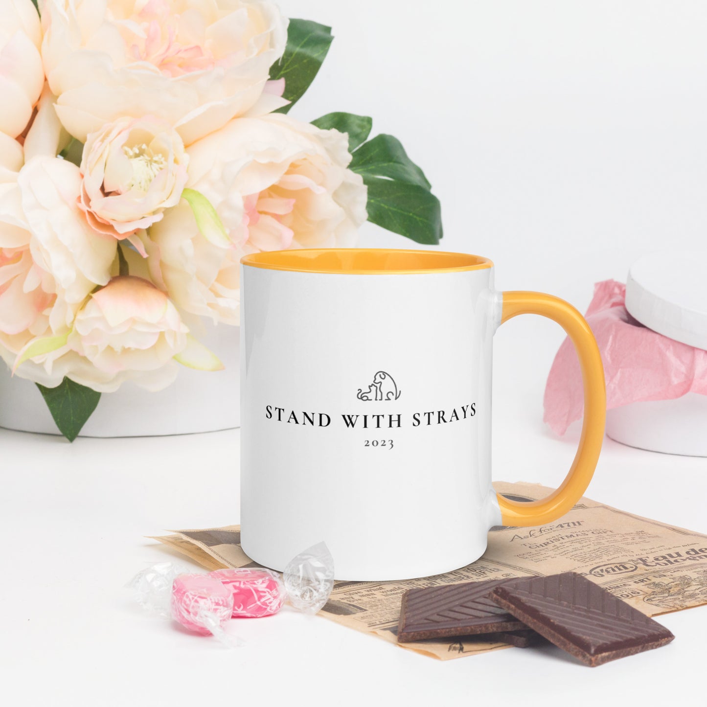 Stand with STrays-Mug with Color Inside